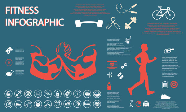 иллюстрация инфографики здорового образа жизни в квартире, разработанной без тени
