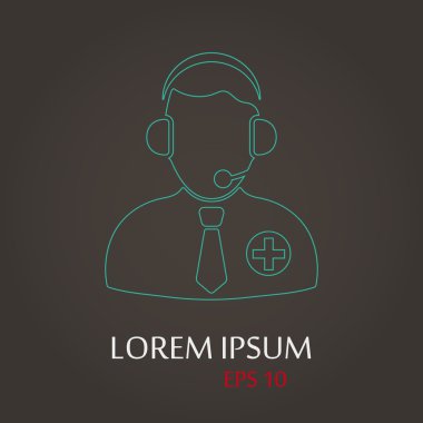 Modern simgenin vektör illüstrasyonu
