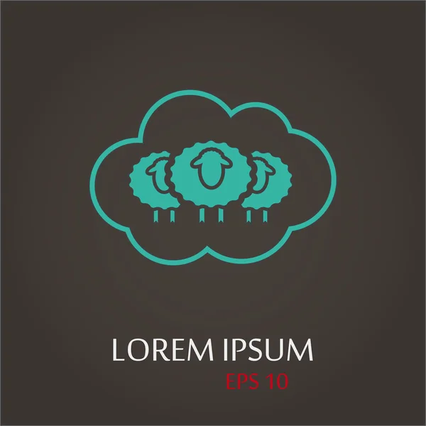 Modern siluet simgesinin vektör çizimi