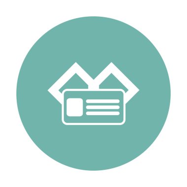 Beyaz arka plan üzerinde vektör siyah kimlik kartı Icons set