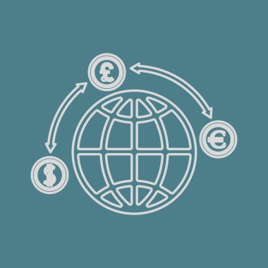 İş ve finans simgesinin vektör illüstrasyonu 