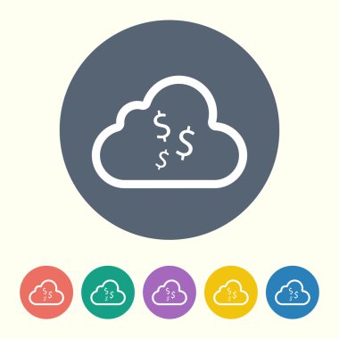 İş ve finans simgesinin vektör illüstrasyonu 