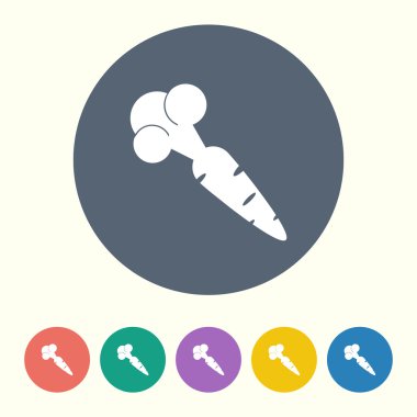 Modern siluet simgesinin vektör çizimi