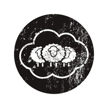 Modern siluet simgesinin vektör çizimi