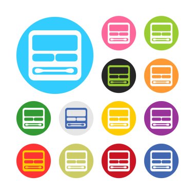 Vektör kümesi bir makyaj için aksesuar: ruj, gölge, mürekkep, toz