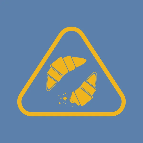 Icono de croissant — Vector de stock
