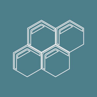 Bal peteğinin vektör illüstrasyonu