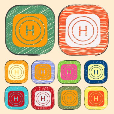 Modern simgenin vektör illüstrasyonu