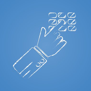 Modern simgenin vektör illüstrasyonu