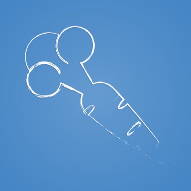 Modern siluet simgesinin vektör çizimi