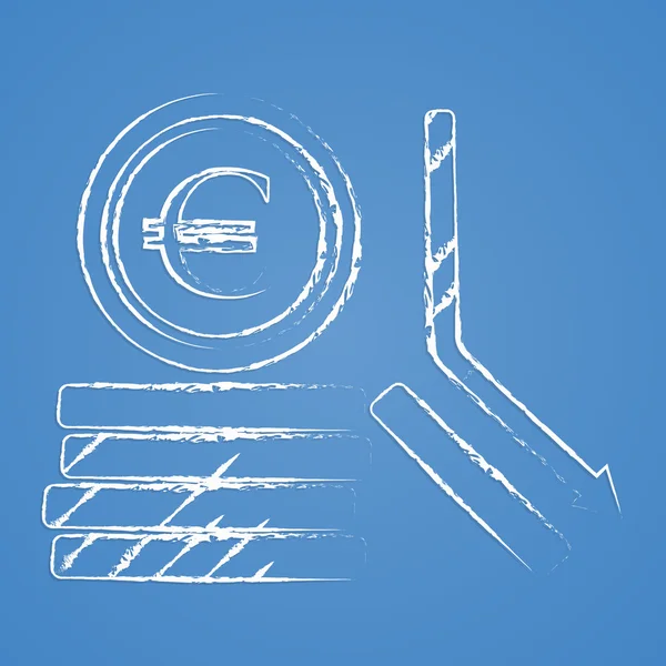 Illustrazione vettoriale dell'icona aziendale e finanziaria — Vettoriale Stock