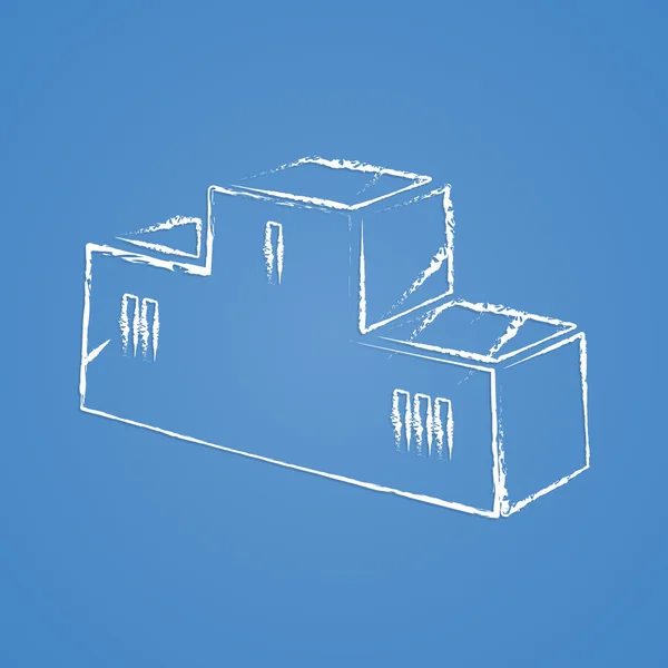 현대 실루엣 아이콘을 그린 벡터 삽화 — 스톡 벡터