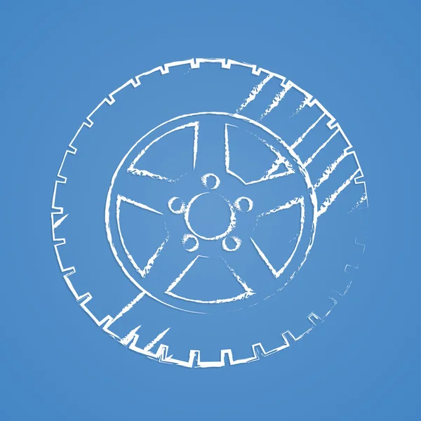 Moderne auto reparatie pictogram — Stockvector