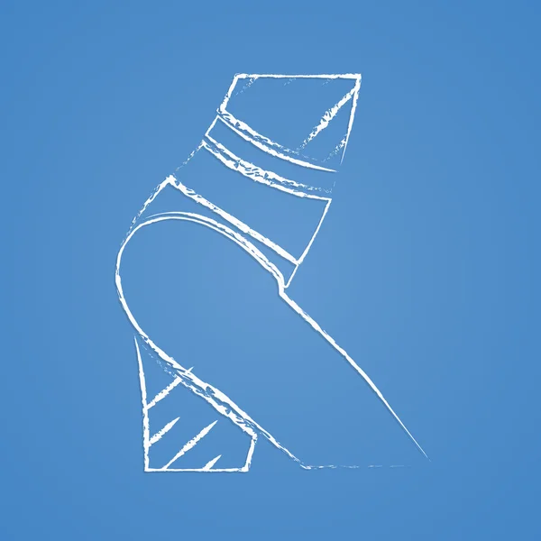 Vector illustration of modern silhouette icon — Stock Vector