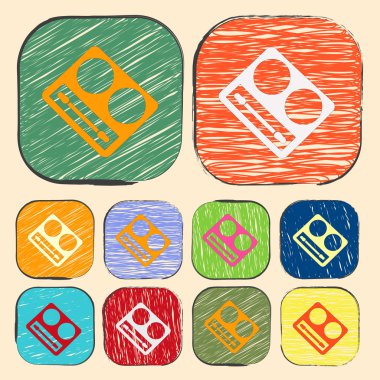 Vektör kümesi bir makyaj için aksesuar: ruj, gölge, mürekkep, toz