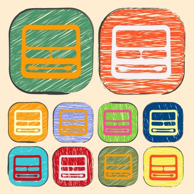 Vektör kümesi bir makyaj için aksesuar: ruj, gölge, mürekkep, toz