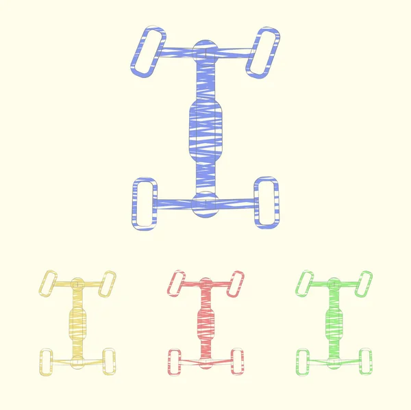 Icono de reparación de automóviles modernos — Vector de stock