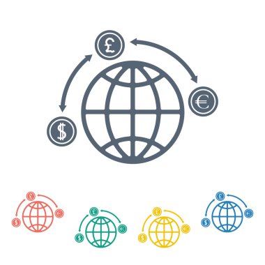 İş ve finans simgesinin vektör illüstrasyonu 