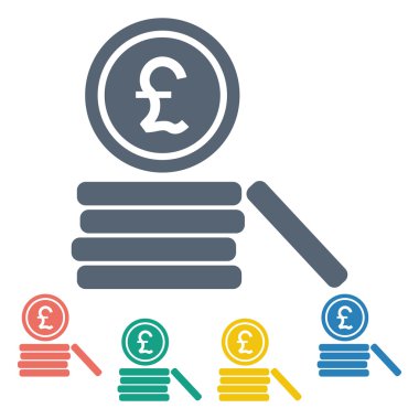 İş ve finans simgesinin vektör illüstrasyonu 