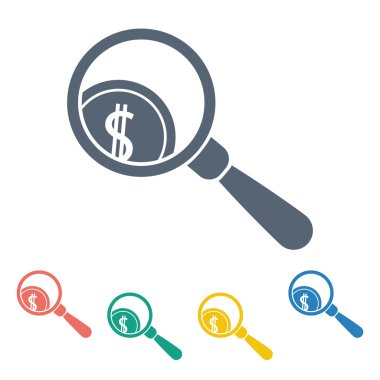 İş ve finans simgesinin vektör illüstrasyonu 