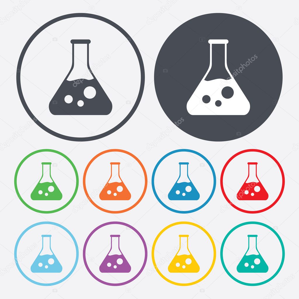Vector illustration of modern b lack icon test-tube