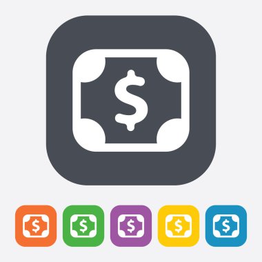 Para vektör simgesinin düz simgesi