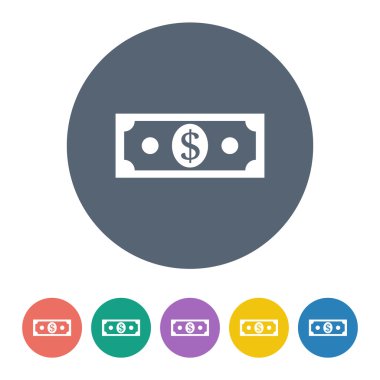 Para vektör simgesinin düz simgesi