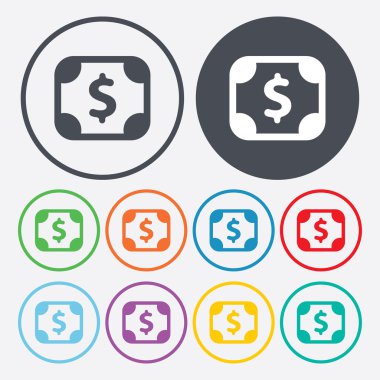 Para vektör simgesinin düz simgesi