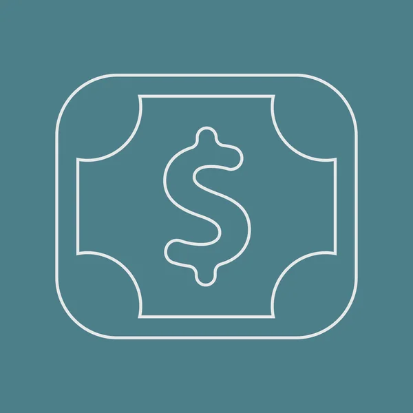 Vlak pictogram van geld vector pictogram — Stockvector