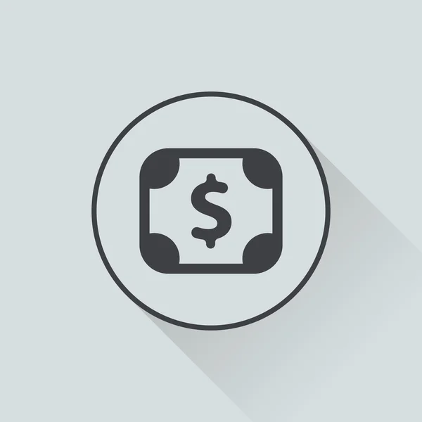 Flache Ikone des Geldvektorsymbols — Stockvektor