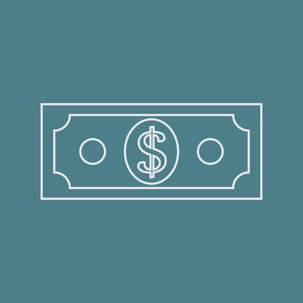 Vlak pictogram van geld vector pictogram — Stockvector