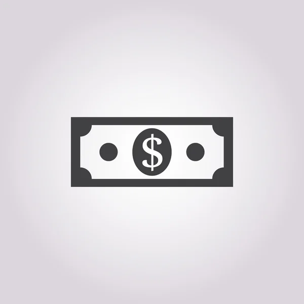 Ícone plano do ícone do vetor do dinheiro — Vetor de Stock