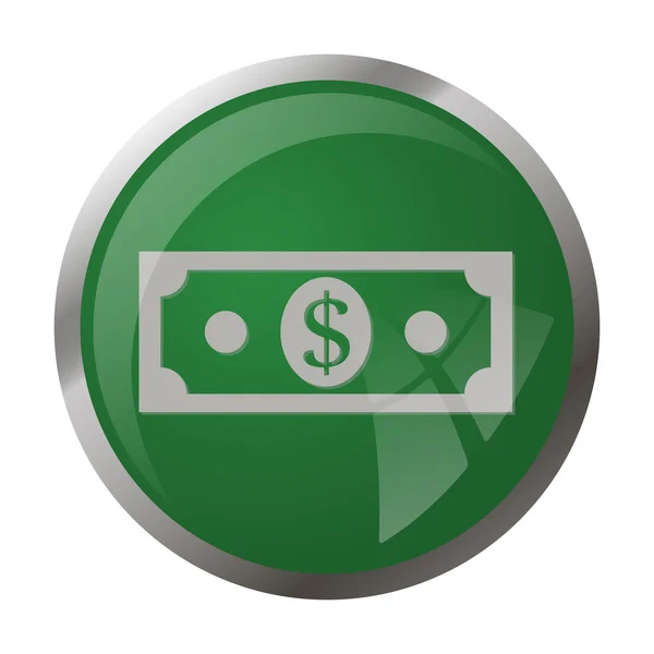Ícone plano do ícone do vetor do dinheiro — Vetor de Stock