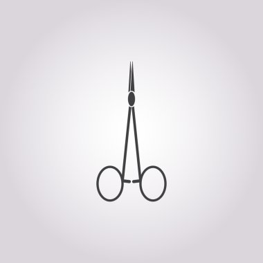 Kelepçe vektör simgesi. Beyaz arka plan üzerinde