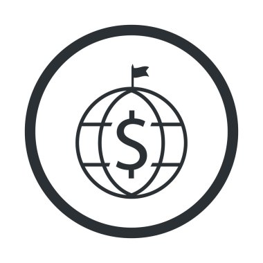 iş ve Finans simgesi gezegen para vektör çizim