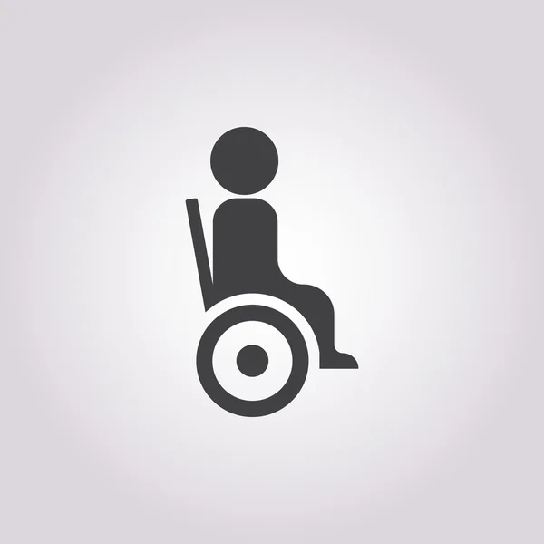 Wheelchair vector icon. On White Background — Stock Vector