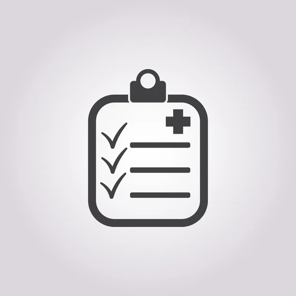 Medical document vector icon. On White Background — Stock Vector