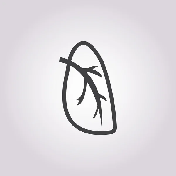 Lungenvektorsymbol. auf weißem Hintergrund — Stockvektor