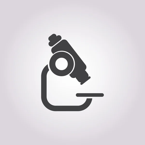 Μικροσκόπιο εικονίδιο του φορέα. Σε άσπρο φόντο — Διανυσματικό Αρχείο