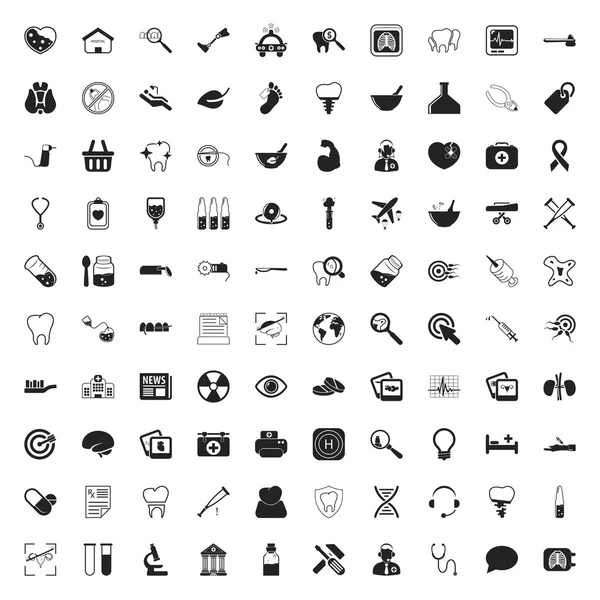 Web için tıp 100 Icons set — Stok fotoğraf