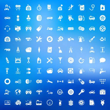 Araba tamir 100 simgeler web için ayarla 