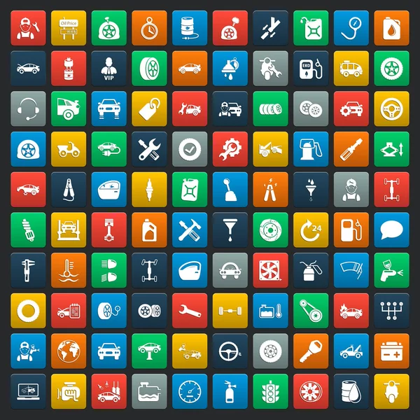 Araba tamir 100 simgeler web için ayarla 