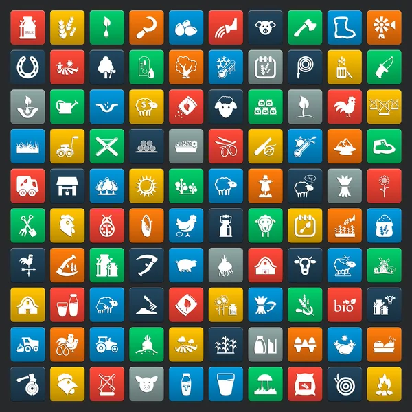 100 simgeler Web için ayarla Bahçe 