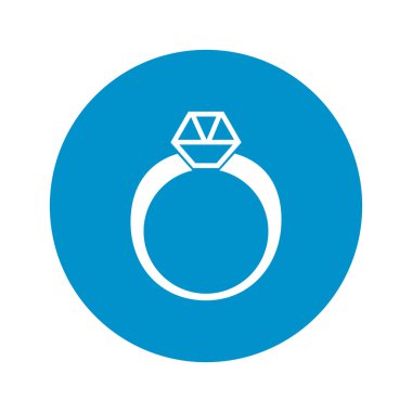 Yüzük simgesi beyaz arka plan üzerinde