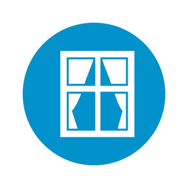 Beyaz arkaplanda pencere simgesi