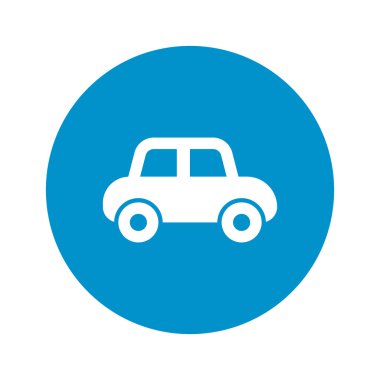 Beyaz arkaplanda araba simgesi