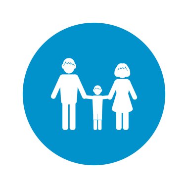 beyaz zemin üzerine yakınları simgesi