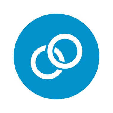 Beyaz arka plan üzerinde halkalar simgesi