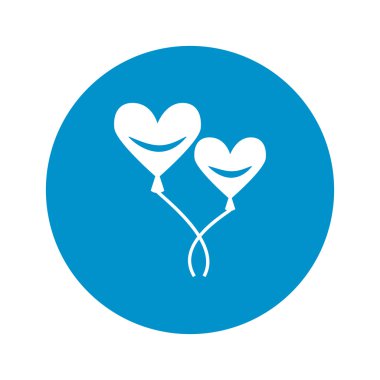 beyaz arkaplanda balon simgesi