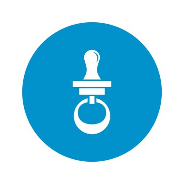 Beyaz arka plan üzerinde emzik simgesi